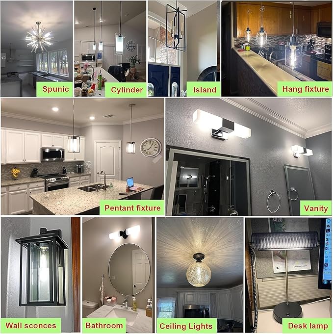 7.3 Inch E26 Led Bulb 6W Dimmable, 4000K Neutral White Edison Bulbs, Equal 80 Watt T10 T9 Long Tubular Clear Glass Light Bulb 800LM for Vanity Pendant Pipe Wall Sconces - UL Cert 2Pack