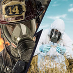 Full Face Gas Mask, Gas Masks Survival Nuclear and Chemical with 40mm Activated Carbon Filter, Reusable Respirator Mask for Gases, Vapors, Dust, Chemicals