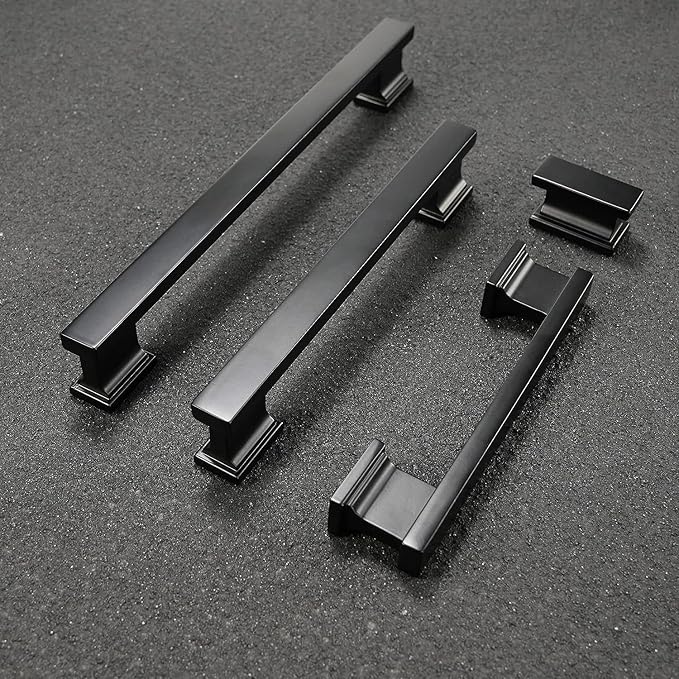 COTYKILEY 10 Pack 9 Inch(228mm) Matte Black Cabinet Handles Black Kitchen Cabinet Pulls Cabinet Door Handles Kitchen Cabinet Hardware Cupboard Drawer Pulls Dresser Handles