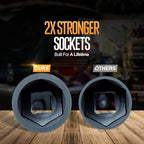 TIGHTSPOT 3/8" Drive 71pc Impact Socket Master Set Inch Metric 1/4"-3/4" 6-19mm CR-V CR-MO Universal Joint Deep Standard Sockets 90-Tooth Ratchet Extensions Heavy Duty Mechanic Tool Kit