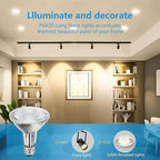 PAR30 Long Neck Halogen Flood Light Bulbs, 120V 75W, Dimmable High Output, E26 Medium Base, 2700K Warm Lighting, 3000 Hours for Recessed Light Bulb, 6 Pack