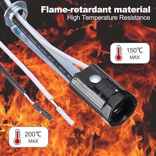 PATIKIL Candelabra Base Lamp Holder Light Socket, 3pcs UL Listed Keyless E12 Bulb Socket with 9.8" Wire Leads for E12 Incandescent LED Light Bulbs, 3.5" Tall