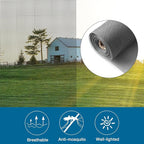 NeatiEase Window Screen Roll, 48"x50' Adjustable Flexible Fiberglass Screen Door Mesh - DIY Replacement Kit for Patio Porch Door Windows and Sliding Screen Doors(Gray)