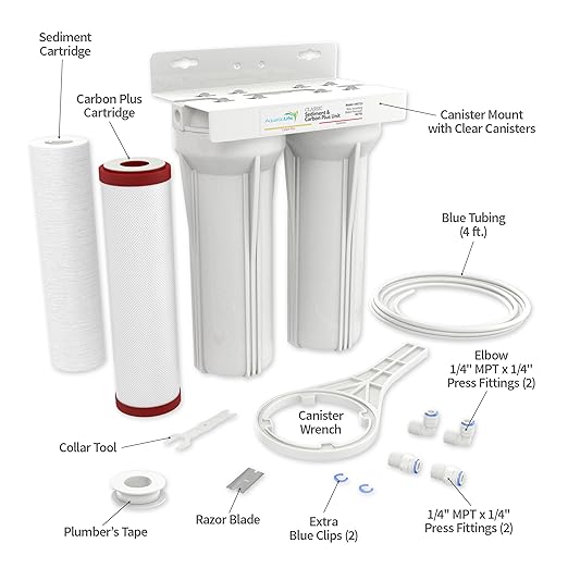 Aquatic Life Sediment Carbon Plus Water Filtration System, Particulate Chloramine Chlorine Reduction System