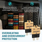 NuIth Manual Reset Mini Fuse Circuit Breakers 5A, E39 Low Profile ATO/ATC Circuit Breaker Blade Fuse 12V-32V DC 5A Re-settable Standard Blade Fuses for Car Truck RV Marine (2PCS-5A)