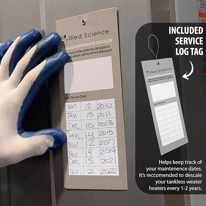 Tankless Water Heater Flush Kit with Gallon Concentrated Vinegar, Dilutes to 4 Gallons