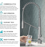 KRAUS Oletto 2-in-1 Commercial Style Pull-Down Single Handle Water Filter Kitchen Faucet for Reverse Osmosis or Water Filtration System in Spot-Free Stainless Steel, KFF-2631SFS