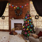 C9 Multicolor Christmas Light Bulbs, Vintage Incandescent Replacement Bulbs for Christmas String Lights, E17 Intermediate Base 7W Night Light Bulbs for Indoor Outdoor Holiday Decor, 25 Pack