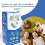 Solace Probiotics Liquid Formula for Adults and Kids - Concentrated Blend for Digestive Health and Immunity, Clinically Researched, Easy Syringe Application, Hypoallergenic - 15mL
