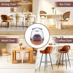 Ezprotekt 24 Pcs Extra Small Clear Round Chair Leg Floor Protectors for Wooden & Tiles Floors, Felt Silicone Furniture Feet Cups Covers for Table, Couch, Chair Legs (XS Fit: 2/5" - 11/20")