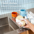 Vove Washing Up Sponges, Pack of 8 - Loofah & Cellulose Sponge with Cotton, Natural Eco-Friendly Kitchen Sponges & Scourers for Household Cleaning, FSC-Certified Packaging