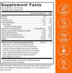 FORCE FACTOR Better Turmeric Supplement 400mg with Black Pepper & Ginger, Extra Strength Joint Support, Superior Absorption, Like Turmeric Gummies, Fruit Splash, 60 Turmeric Chews