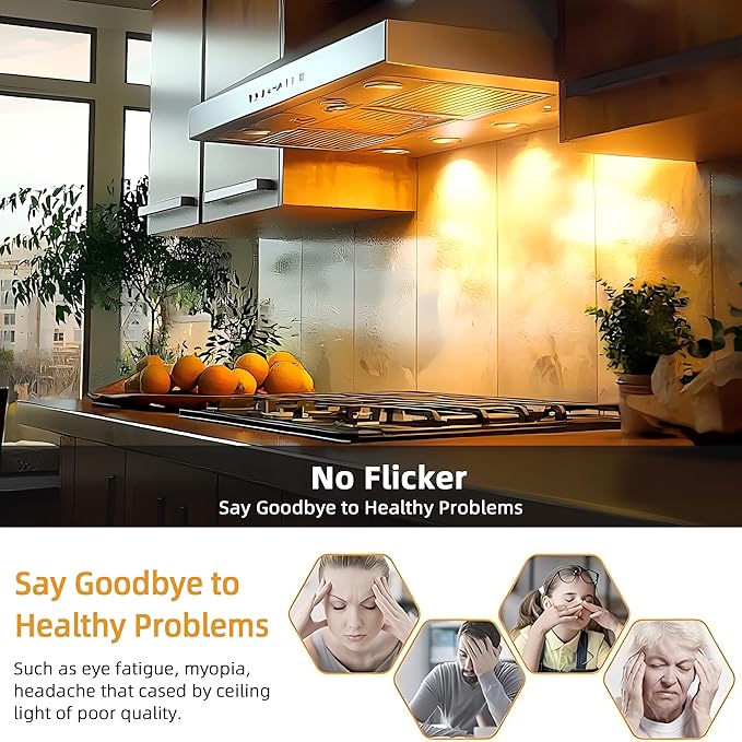 Par20 Halogen Flood Light Bulb, 50W 120V PAR20 Light Bulb, Dimmable, E26 Base, 2700K Warm White, 3000 Hours for Indoor Range Hood, Track Oven, Ceiling Can Lamp（6Pack）