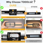 TODOLUZ 2-Pack 40-Inch LED Long Outdoor Wall Light Fixture, 30W IP65 Waterproof Exterior Linear Wall Mount Lighting, 5 Color Temperature Mode (3000K/3500K/4500K/5000K/6000K)