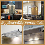 【4-Pack】 40W E12 Candelabra Bulbs, Dimmable 120V Warm White, Compatible for Broan/Whirlpool Range Hood Light Replacement for Models PM250/PM390/RM50000 - Replaces B02300264 WP8190806