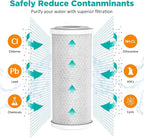 SimPure 2-Stage 10" x 4.5" Whole House Water Filter Replacement Cartridges, 5 Micron Sediment and Carbon Water Filters Combo, for GE FXHTC, GXWH40L, WGB21B, FP15B, FC15B, 2-Pack