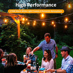 48Pack S14 LED Replacement Light Bulbs E26 Screw Base Shatterproof Edison Bulbs for Outdoor String Lights 120V 1W Dimmable Light Bulbs Equal to 11W for Patio Decor, 2700K Warm White