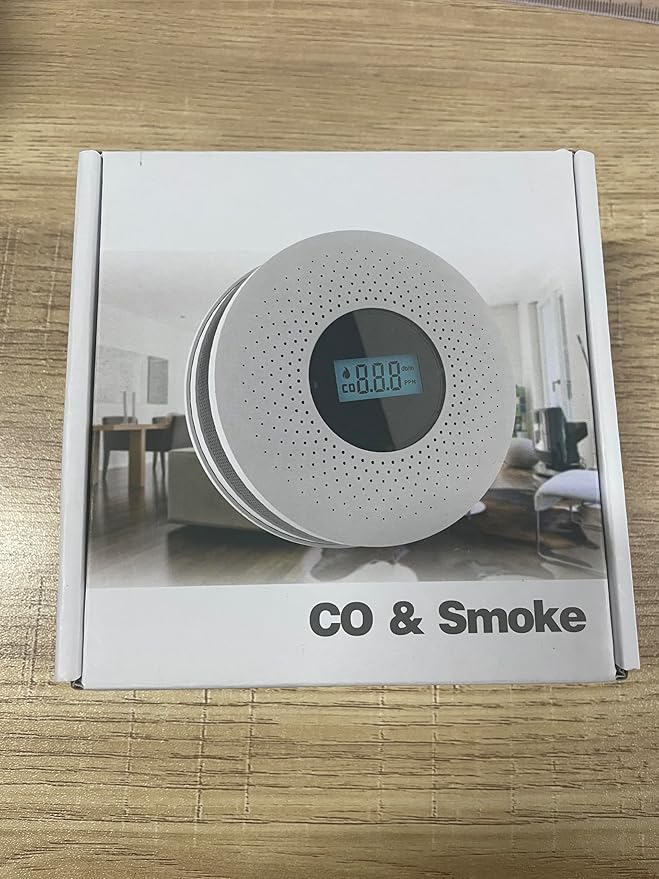 Upgraded Version Smoke Carbon Monoxide Alarm Detector, Battery-Operated Smoke and CO Alarm with Digital Display, Carbon Monoxide Detectors&Smoke Detector (1Pack)