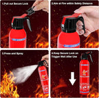 6 Pack ABC Dry Chemical Fire Extinguishers, Portable Dry Powder Fast-Acting Fire Extinguisher with Mount, Suitable for Home, Car, Boat, Truck, Electrical, Grease Fires