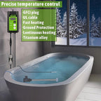 1800W Submersible Hot Tub & Pool Portable Immersion Water Heater with Temperature Control and GFCI Leakage Protection for Swimming Pools, Bathtubs, Buckets, Baptistries, and Most Liquids
