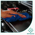 ZUPERIA Cotton Shop Towel – Multipurpose Cleaning Cloths (14" x 12" - Pack of 150 - Blue) Reusable Shop Rags for Automobiles, Industrial, Restaurants, Garage, and Homes