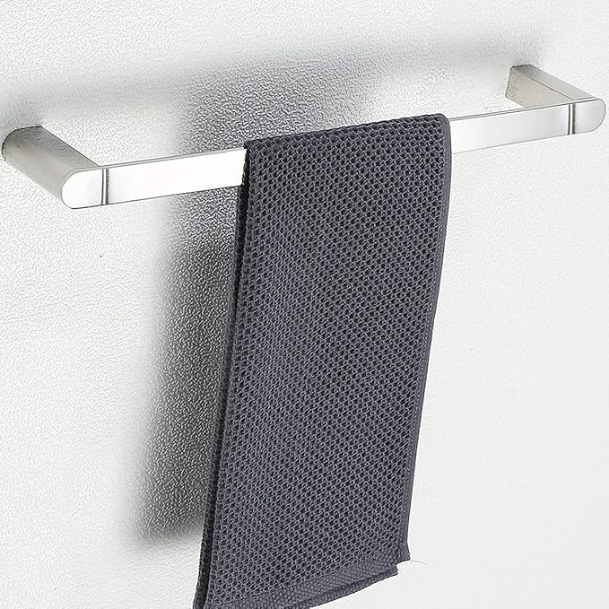 RANDOM 18 inch Towel Bar Mirror Chrome Hand Towel Holder Bathroom Hardware Accessories Towel Rack for Bathroom Kitchen SUS304 Stainless Steel Towel Rod Modern Hotel Style Wall-Mounted.96026-2-18C