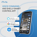 Shelly 1PM Mini Gen4 | Wi-Fi, Zigbee, Matter Smart Relay Switch with Power Metering, 1-Channel 8A | Home Automation | Alexa, SmartThings, Google, Apple HomeKit Compatible | iOS Android App (2 Pack)