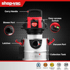 Shop-Vac 6 Gallon 4.0 Peak HP Wet/Dry Vacuum, Wall Mountable Compact Shop Vacuum with 20 ft Extra Long Hose & Accessories - Ideal for Jobsite, Garages, Car & Workshops