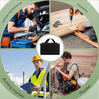 Small Tool Bag,Close Top Wide Mouth Tool Organizer Bag,Large Capacity Tool Bags for Men,Canvas Tool Storage Bag for Storage Handbag for Screwdrivers,Wrench,Pliers Hand Tools (black, 20 Inch)