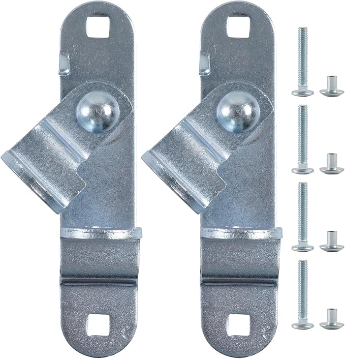 GDW Cargo Trailer Door Latch Hasp Keeper for Ramp Padlock Race Bar Lock Handle Enclosed Car Hauler (‎Trailer Door Hasp 2pack +Screws 4+Nuts 4)