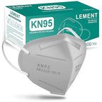 LEMENT KN95 Face Masks,100 Pack Breathable Cup Dust Disposable Masks For Adults,Grey