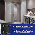 LIDER Motion Sensor Dimmer Switch for Dimmable 200W LED/CFL Lights, 3-Way, 120 V, Modern Upgrade, No Neutral Required, No Ground Required, UL Listed, Wall Plate Included, White, 2 Pack