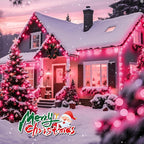 Brightown C9 LED Replacement Christmas Bulbs, 25 Pack Pink Shatterproof C9 Bulbs, Waterproof Commercial LED Holiday Bulb for Christmas String Light, E17 Intermediate Base, Dimmable