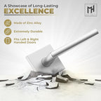 Mega Handles Prime Dummy Lever, Door Handle for Closet or French Doors, Single Side Door Levers, Non-Turning, Fits All Standard Door Sizes, Covered Screws Included - Satin Nickel (2 Pack) 5"