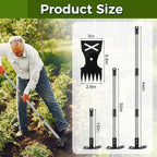 Weed Puller Tool with Long Handle - 44" Heavy Duty Manual Weeder & Garden Hoe, 2 in 1 Uprooting Tool for Yard, Lawn, Flower Bed, and Patio, Durable Weed Remover for Gardening