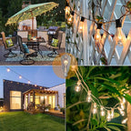 10-Pack Edison Replacement Light Bulbs, 7W E17 Screw Base ST40 Replacement Clear Glass Light Bulbs for Outdoor Patio ST40 String Lights, Warm White