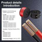 16 Gauge Electrical Wire 2 Pack Total 100ft-Black 50 ft and Red 50 ft Soft Flexible Copper-Clad Aluminum(CCA) 16 AWG PVC Wire for Lamp, Household Appliances RC Toys, Models, Auto, Electronics