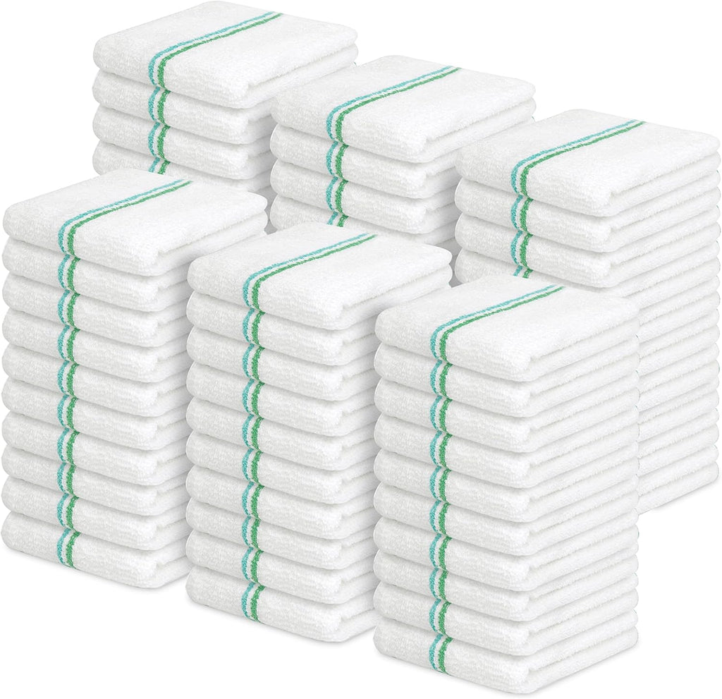 Avalon Towels Terry Bar Mop Towels (Value Pack of 60) Size 16"x19" – Absorbent and Durable, Multipurpose Cleaning Rags, Cotton Cleaning Cloths, Terry Cloth Rags, Reusable Shop Rag