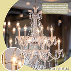 Potanro E12 Incandescent Light Bulbs 25Watt Warm White 2700K, 180 Lumens Candelabra Light Bulbs Decorative Dimmable Chandelier Bulbs for Ceiling Fan, Pendants (25W-20Pack)