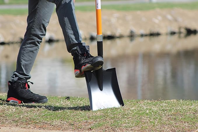 Ashman Heavy-Duty Transfer Shovel (1-Pack) with 41-Inch long Durable Handle and Blade- Ideal for Construction, Landscaping, Gardening, and Snow Removal- Durable, Rust-Resistant, and Multipurpose Scoop