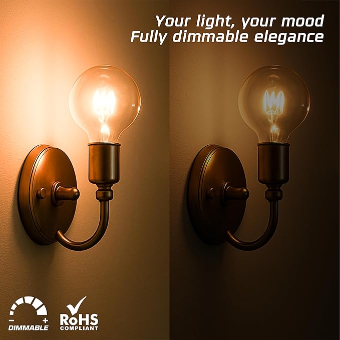 OHLECTRIC G16.5 Incandescent Globe Bulb (4-Pack) Decorative Light Bulb, 25 Watt, E12 Candelabra Base, Dimmable, 2700K Warm White, Clear Bulb, 232 Lumens. 120 Volt, Decorative G16½ Clear Light Bulbs