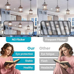 TJOY 24 Pack A19 Vintage LED Edison Bulbs, Non-Dimmable, 60W Equivalent, High Brightness 5000K Daylight White, 8W E26 Standard Base, 760 Lumens, CRI80+, Clear Glass Filament Bulb for Home, Farmhouse