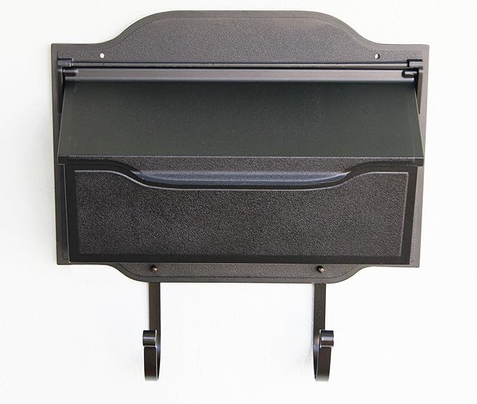 Special Lite Contemporary Horizontal Wall Mount Mailbox - Black Aluminum Mailbox for Wall Mount - SHC-1002-BLK