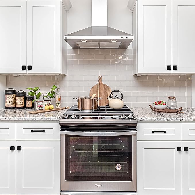 COTYKILEY 30 Pack 5 Inch(128mm) Matte Black Kitchen Cabinet Handles Black Cabinet Pulls Cabinet Door Handles Kitchen Cabinet Hardware Cupboard Drawer Pulls Dresser Handles