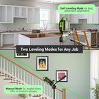 Laser Level 360 Self Leveling Green Laser with 1M Tripod & Clamp Mount Included – Complete Laser Leveler Kit for Construction & DIY – Angulear