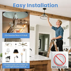 VOLIVO 6 Pack A19 LED Light Bulbs, Daylight 5000K, 60W Equivalent,Efficient 9W, 800 Lumens, E26 Base, Energy Saving LED Bulb, Non-Dimmable, UL Listed and FCC Certified, for Bedroom Living Room Home