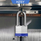 Padlocks Keyed Alike, Pack of 60, Laminated Steel Keyed Lock (1-9/16", 40mm), Padlocks with Same Key, Long Shackle, for Toolbox, Locker & StorageUnit or More