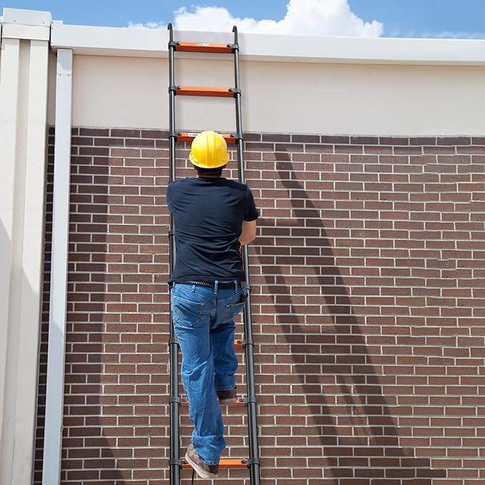 Telescopiing Ladder 14.5ft / 4.4m Extendable Extension Folding Non-Slip Ladder for Multi-Purpose Household