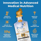 Liquid Collagen Protein Shot, 17g Clear Protein Nano-Hydrolyzed Grass Fed Collagen, 2g Arginine for Wound Support, Gluten Free, Sugar Free, 0g Carbs, Orange Creme, 1 fl oz, 24 Pack