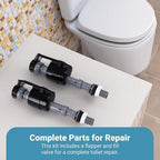 Toilet Tank Replacement Kit 2-Pack - Complete Parts: Universal Toilet Fill Valve and 2" Toilet Flapper Repair Kit - Toilet Flush Repair Kit - Efficient Flush System - 7.8Lx5.9Wx5.5H in